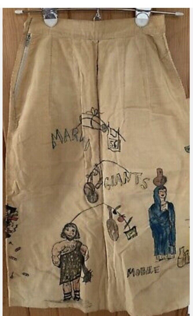 VINTAGE 1956 MARION GIANTS HIGH SCHOOL INDIANA SENIOR CORDS SKIRT ALL ORIGINAL - Fresh Stock Dated March 2026
