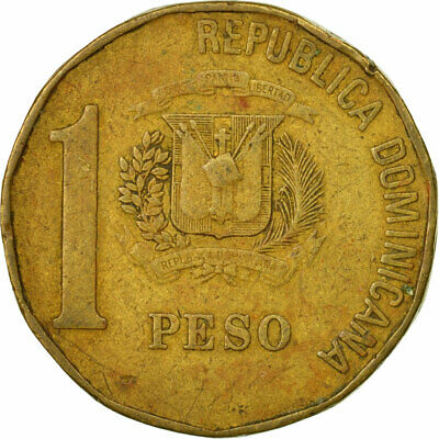 [#444042] Coin, Dominican Republic, Peso, 1991, VF(20-25), Brass, KM:80.1 - Fresh Stock Dated December 2025