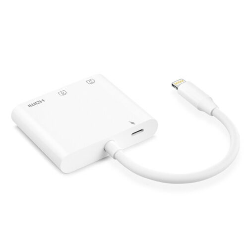 OTG Female HDMI Converter USB PD TV AV Adapter Cable For iPad iPhone 11 X XR XS - Fresh Stock Dated February 2026