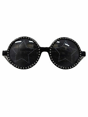 Stars Round Black Sunglasses Glasses Bootsy Collins Elton John Singer Funk Rock - Fresh Stock Dated December 2025