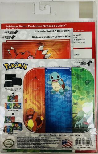 Pokemon Kanto Evolutions Set 1 Nintendo Licensed Switch Skin Stickers New - Fresh Stock Dated December 2025