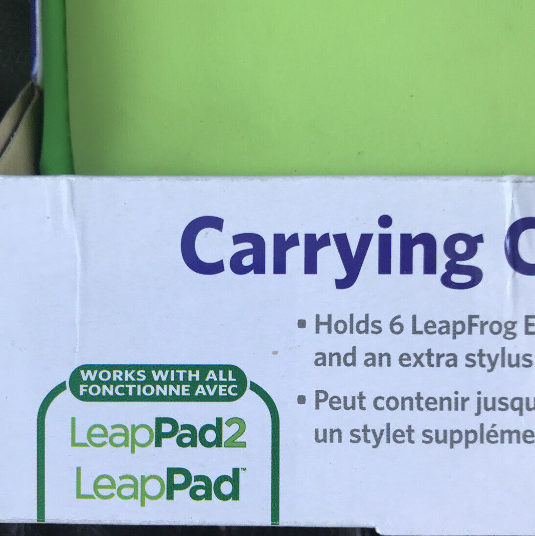 LeapFrog LeapPad LeapPad 2 Explorer Carrying Case Holds 6 Cartridges - GREEN NEW - Fresh Stock Dated February 2026