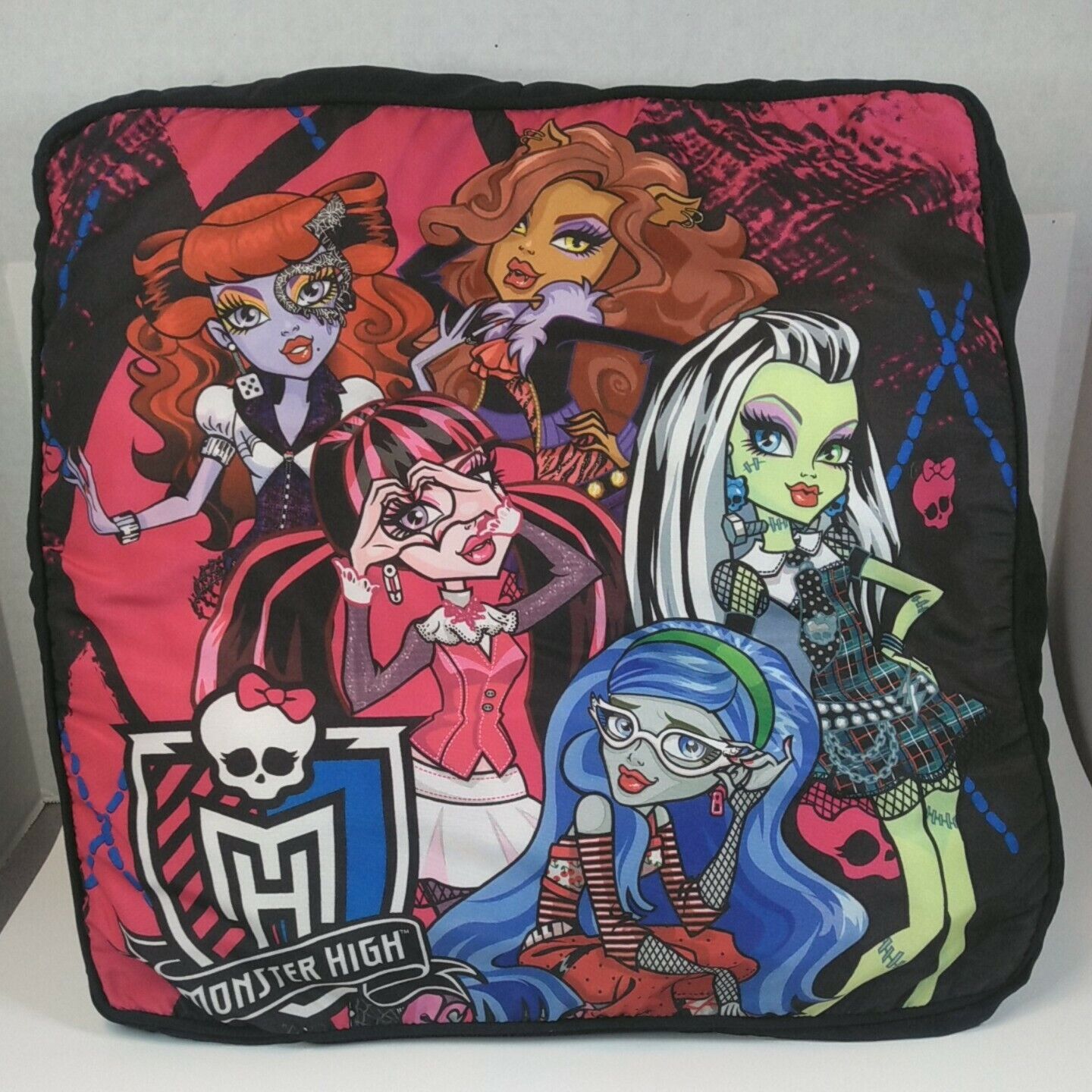 Monster High Decorative Square Pillow Soft Plush Throw 15