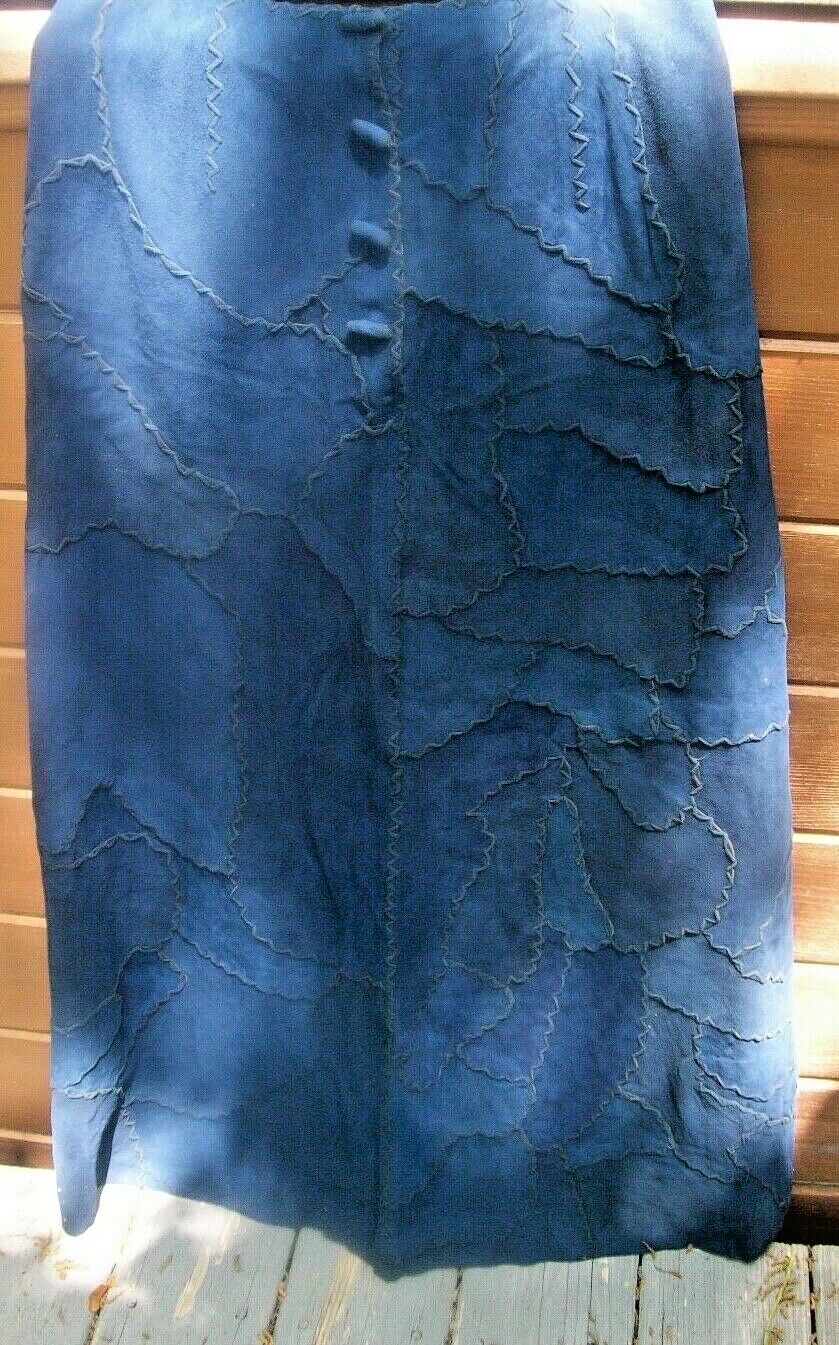 Leather Skirt Hippie Western Boho Mexico ropa de piel NOS c.1970's vintage - Fresh Stock Dated February 2026