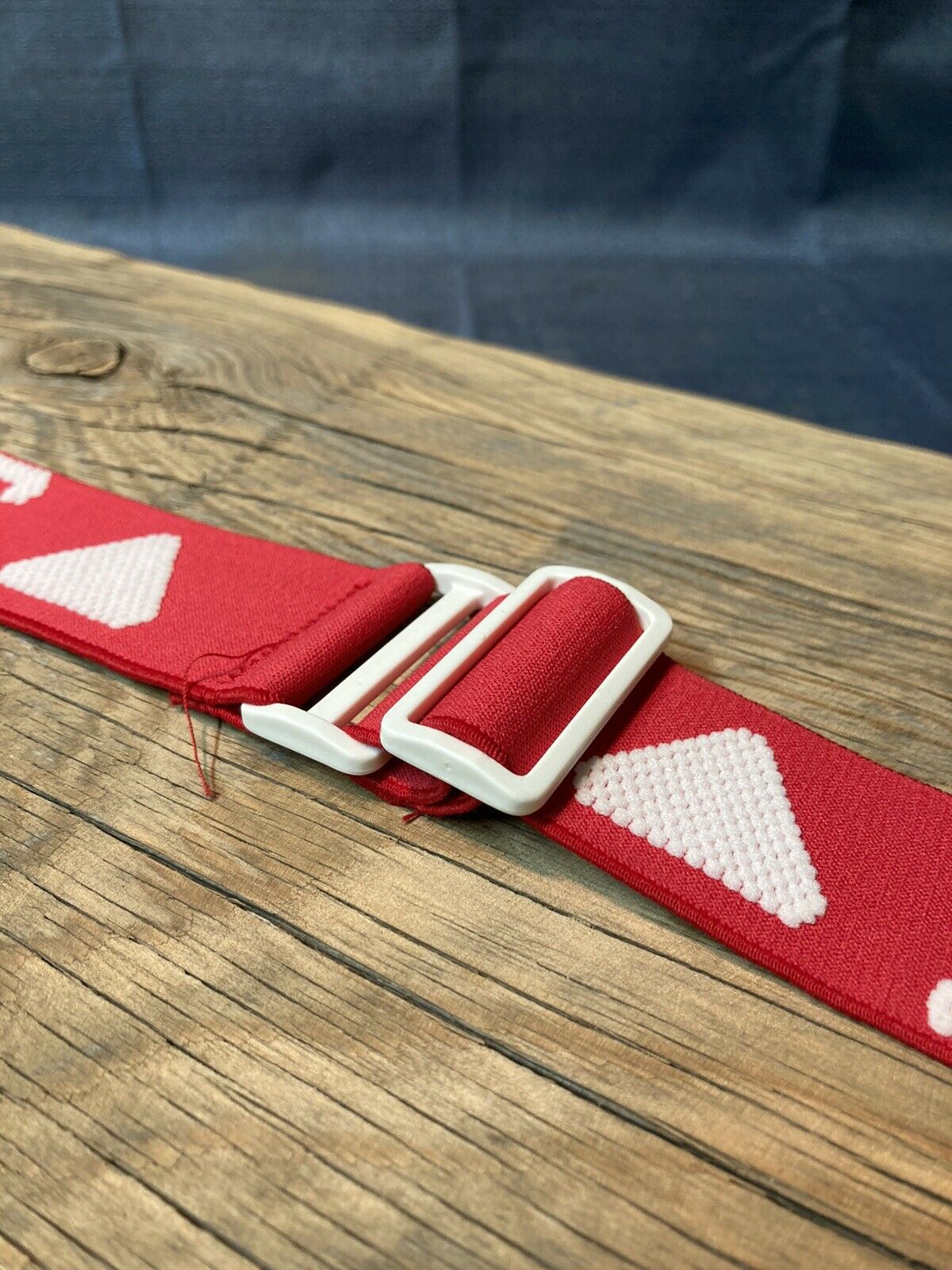 Old School BMX A'ME goggle strap race BELL NOS genuine Vintage Red And White - Fresh Stock Dated December 2025