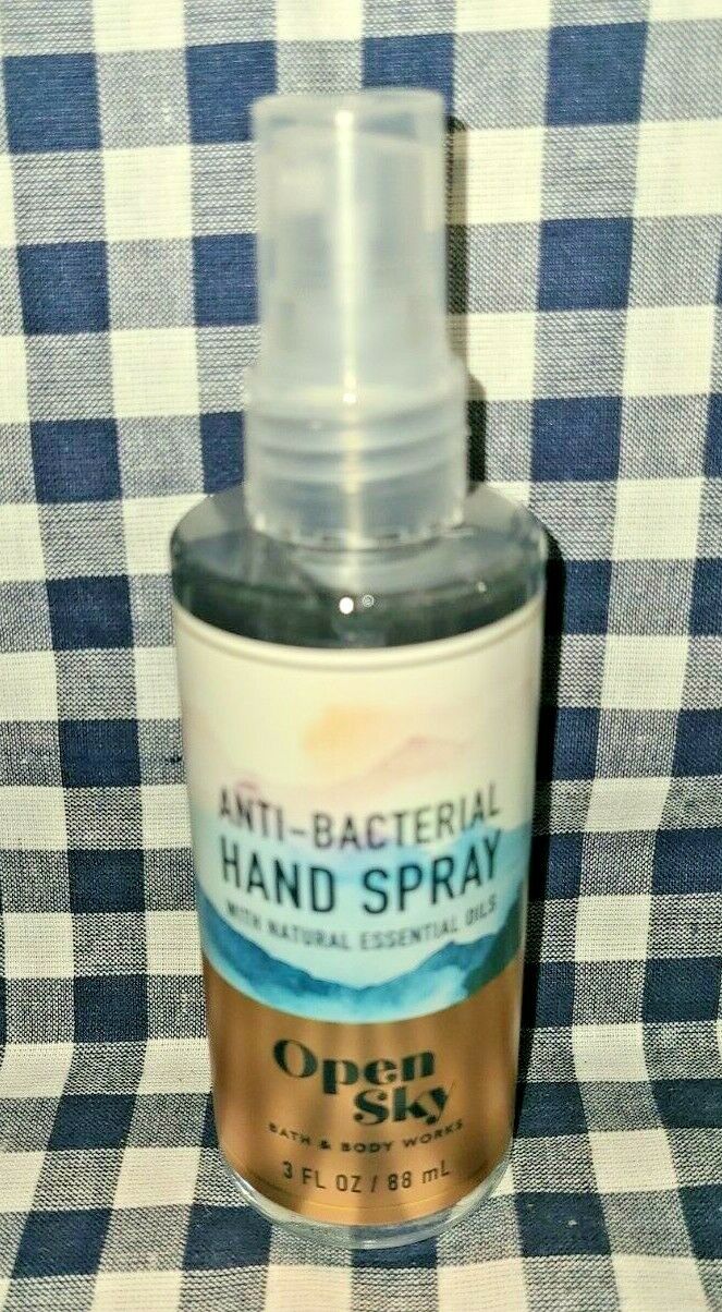 NEW 2-Pack Open Sky Anti-Bacterial Spray Sanitizer 3 oz Bath & Body Works - Fresh Stock Dated February 2026