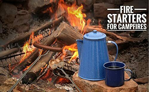 Fire Starter Natural Fast Lighting 50 Pieces Fire Pit Charcoal Starter Wood - Fresh Stock Dated December 2025