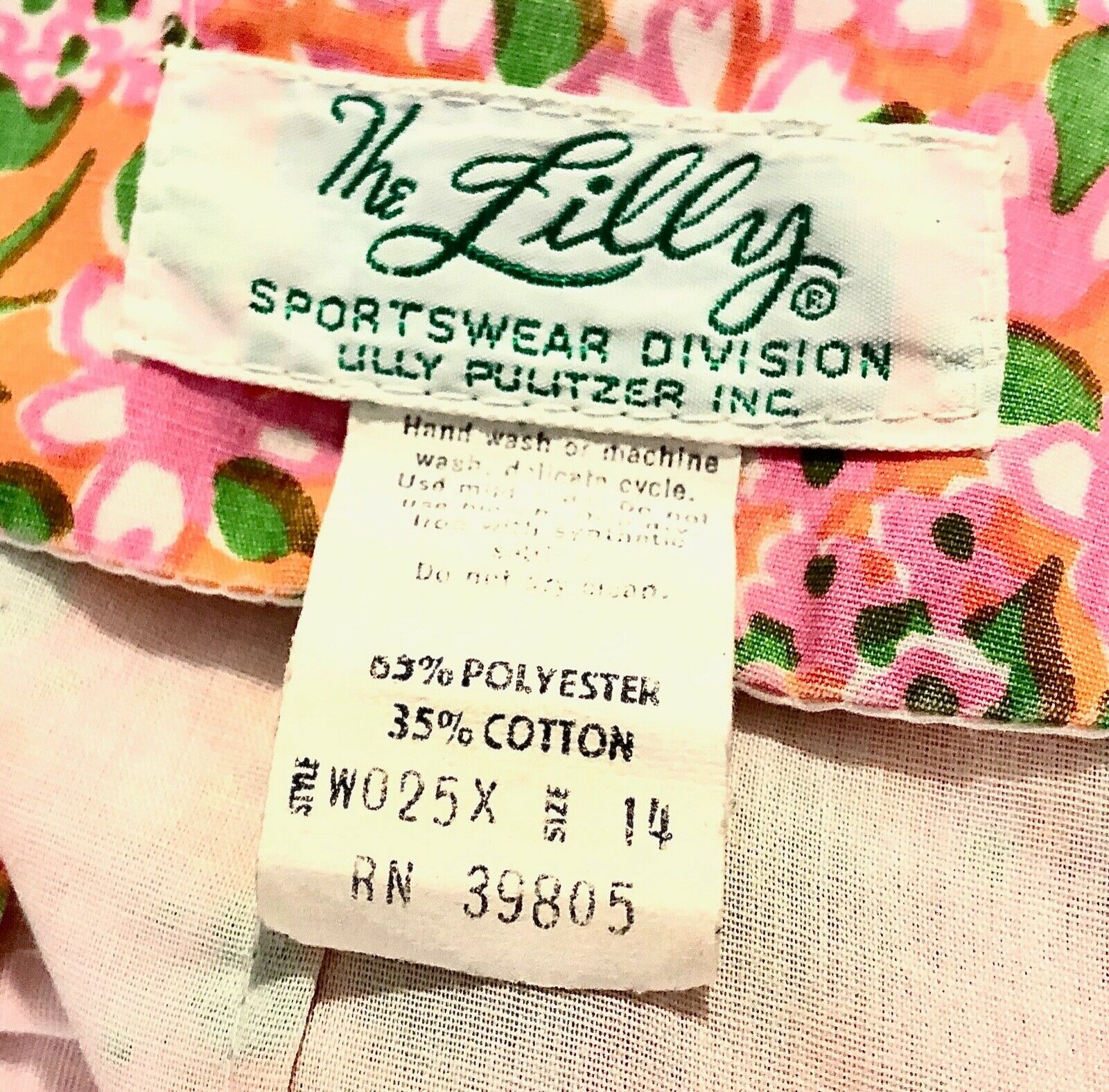 Vintage The Lilly Sportswear Division LILLY PULITZER INC Pink Floral Golf Skirt - Fresh Stock Dated December 2025