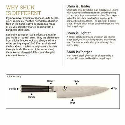 Shun Kanso Santoku 7 Inch Hollow Ground Premium Stainless Steel Blade and Woo... - Fresh Stock Dated December 2025