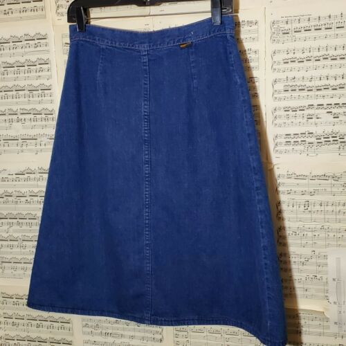 Vintage 1970s 1980s Maverick Denim Skirt Knee Length - Fresh Stock Dated February 2026