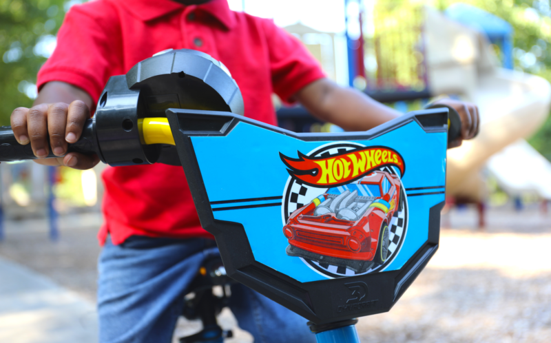 12 Inch Boys Hot Wheels Kids Bike with Rev Grip Blue - Fresh Stock Dated December 2025