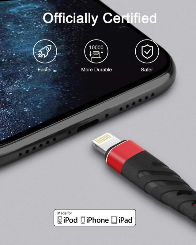 [MFi Certified] iPhone Charger Block with Wall Plug,2Pack 10ft Lightning... - Fresh Stock Dated February 2026
