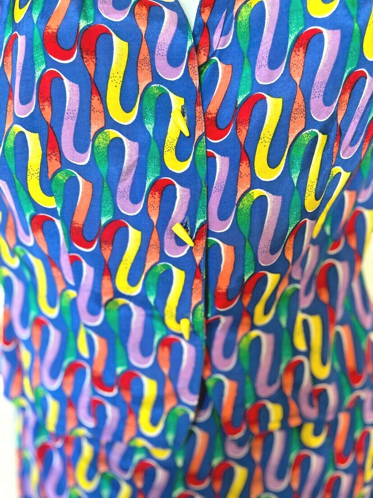 Vintage BIS Gene Ewing  ~  2 Piece Blouse & Skirt in Bright Abstract Print sz 38 - Fresh Stock Dated February 2026