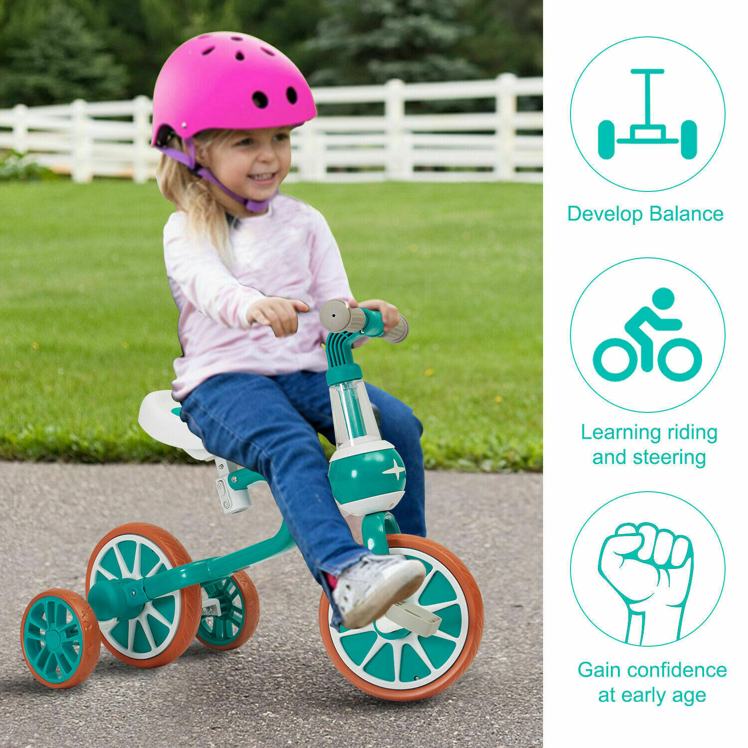 3 Wheels Baby Balance Bike for Children Walker Toddler Rides With Pedal 3 in1 - Fresh Stock Dated February 2026