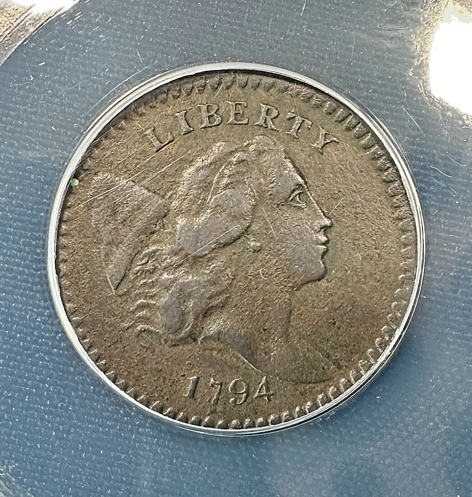 1794 1/2C Half Cent VF20 Details C-9 Variety Regular Strike ANACS 81.6K Mintage - Fresh Stock Dated February 2026