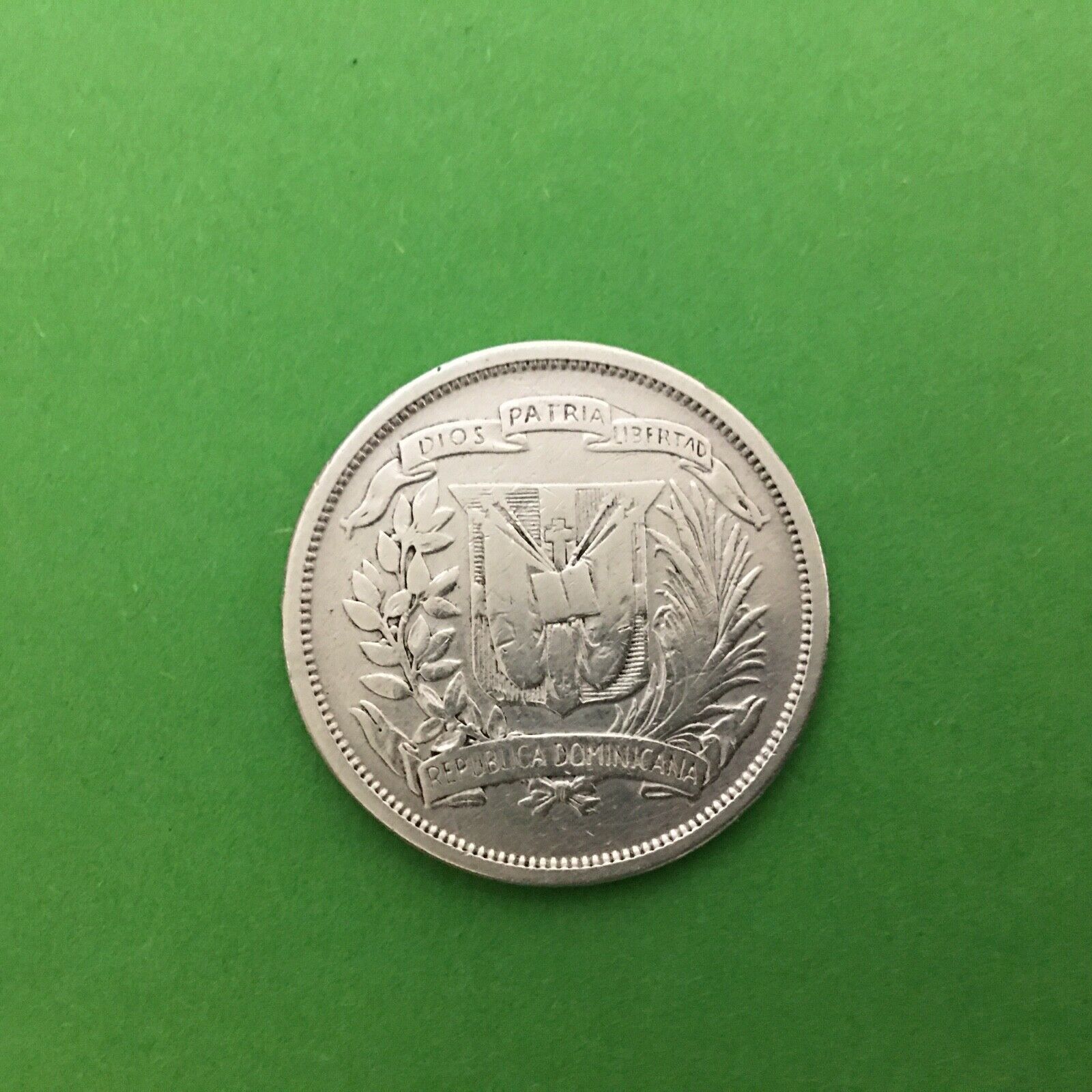 DOMINICAN REPUBLIC  1/2 PESO  1944  KM 21 FINE+. - Fresh Stock Dated December 2025
