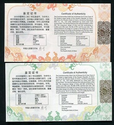 China 2013 Snake Gold and Silver Coins Set - Fresh Stock Dated February 2026