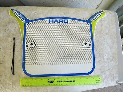 NOS HARO TECH NUMBER PLATE DIGITAL CIRCUT BOARD PANEL BMX  WHITE BLUE YELLOW - Fresh Stock Dated December 2025