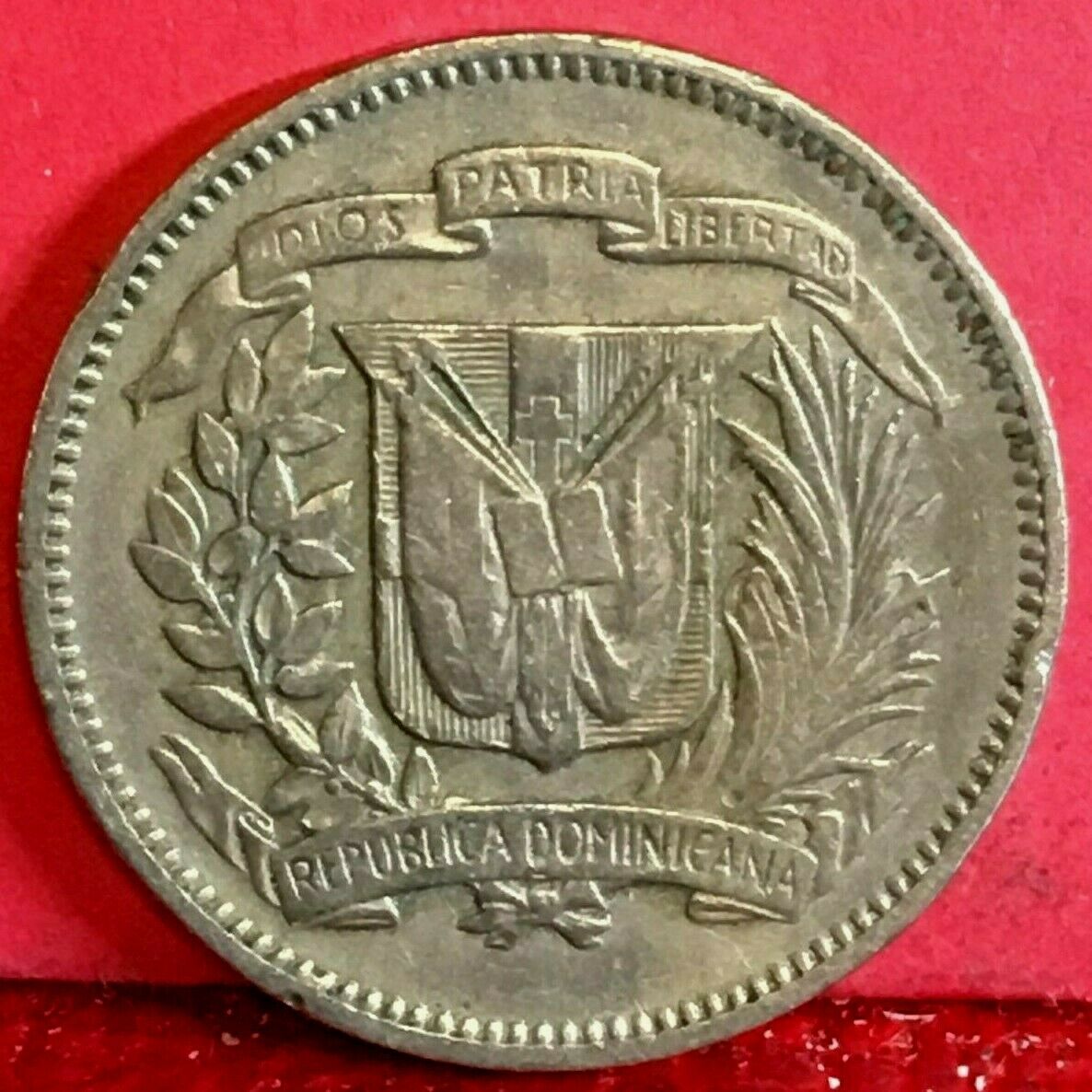 1961 REPUBLICA DOMINICANA COPPER-NICKEL 5 CENTAVOS KM# 18 - Fresh Stock Dated February 2026