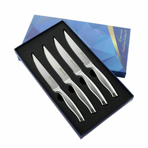 New 5 Inch Steak Knife Set Stainless Steel Serrated Edge Cutlery Beef Knife 2021 - Fresh Stock Dated December 2025