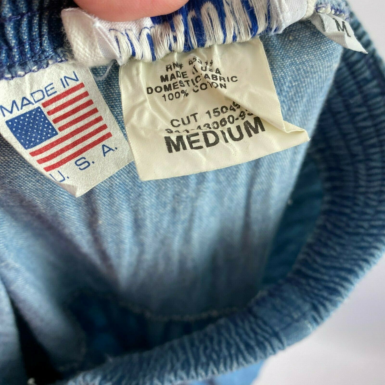 Vtg 90s Gotcha Covered Blue Stretch Modest Long Skirt Size Medium 100% Cotton - Fresh Stock Dated February 2026