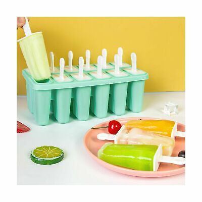 12 Cavities Popsicle Molds Reusable Summer Silicone Popsicle Molds Easy Release - Fresh Stock Dated December 2025