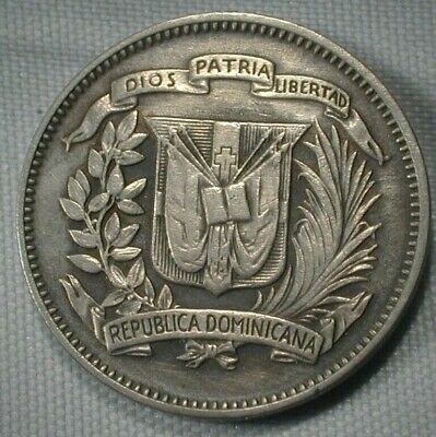 1937 Semi Key Date Dominican Republic 5 Centavos XF+ Condition KM#18  (676) - Fresh Stock Dated December 2025