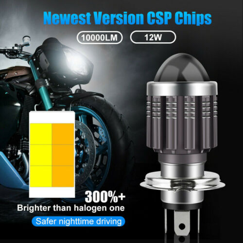 H4 9003 HB2 LED Motorcycle Headlight Bulb Kit HID Hi/Low Beam 6000K Super Bright - Fresh Stock Dated February 2026