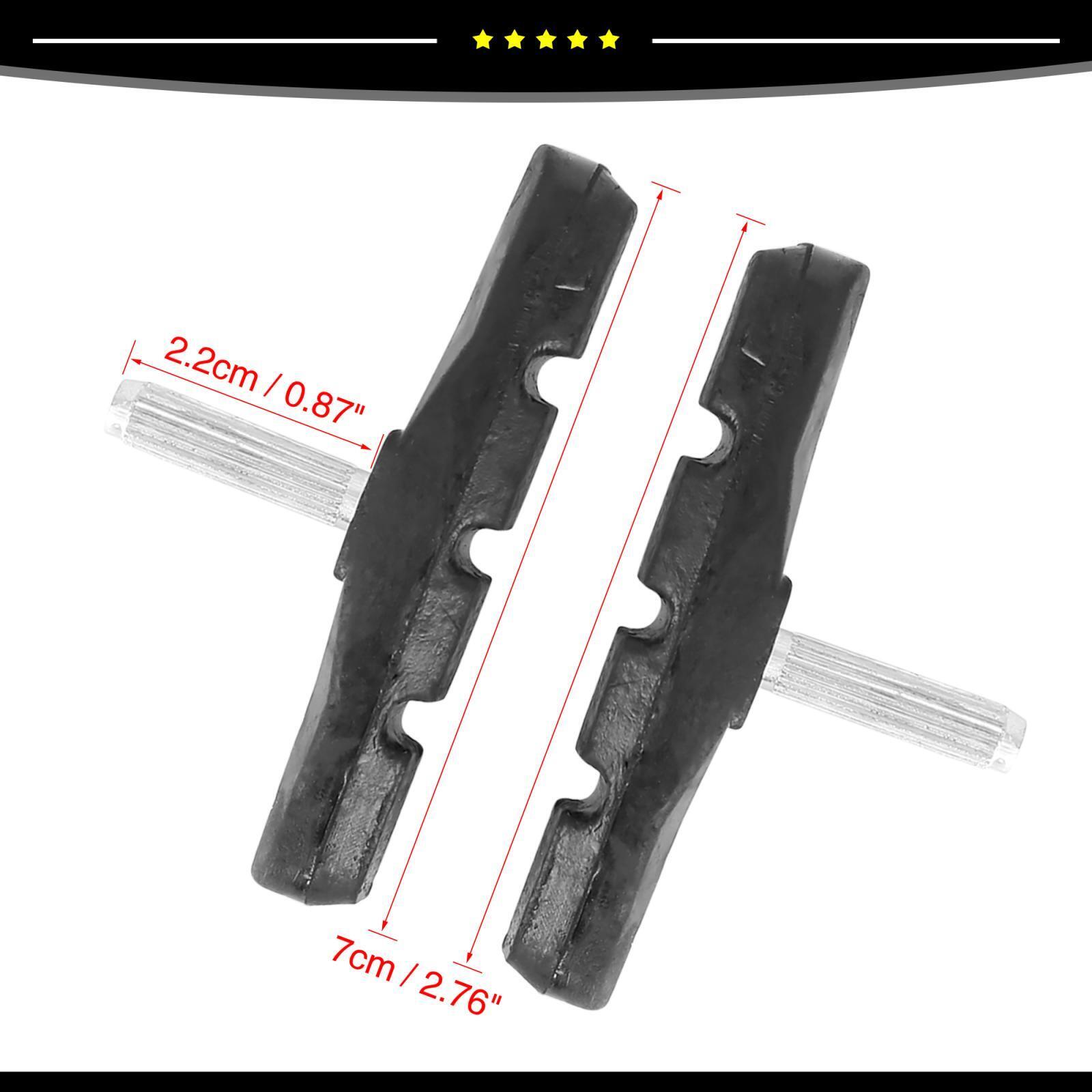 Universal Pair of 1 Bike Brake Pads Bicycle Block Shoes Pad Threadless Post 70mm - Fresh Stock Dated February 2026