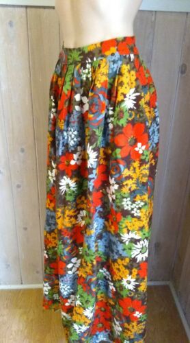 Vintage Skirt Mod Hippie Hippy Artsy Flowers Boho 60s 70s Psychedelic - Fresh Stock Dated February 2026