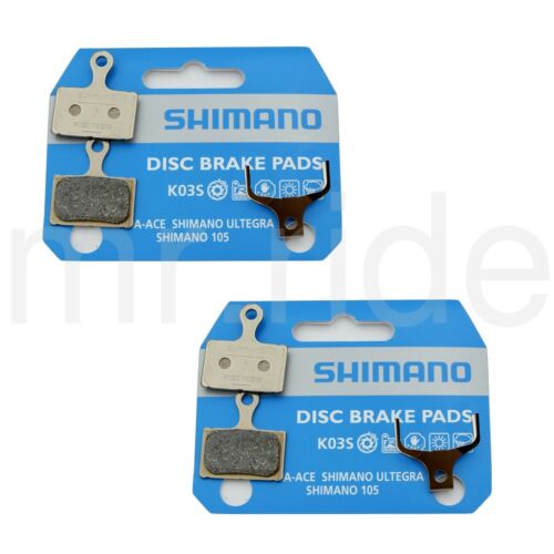 2Pair Shimano Bike Disc Brake Resin Pad K03S BR-R9170,BR-R8070,BR-RS805,BR-RS505 - Fresh Stock Dated December 2025