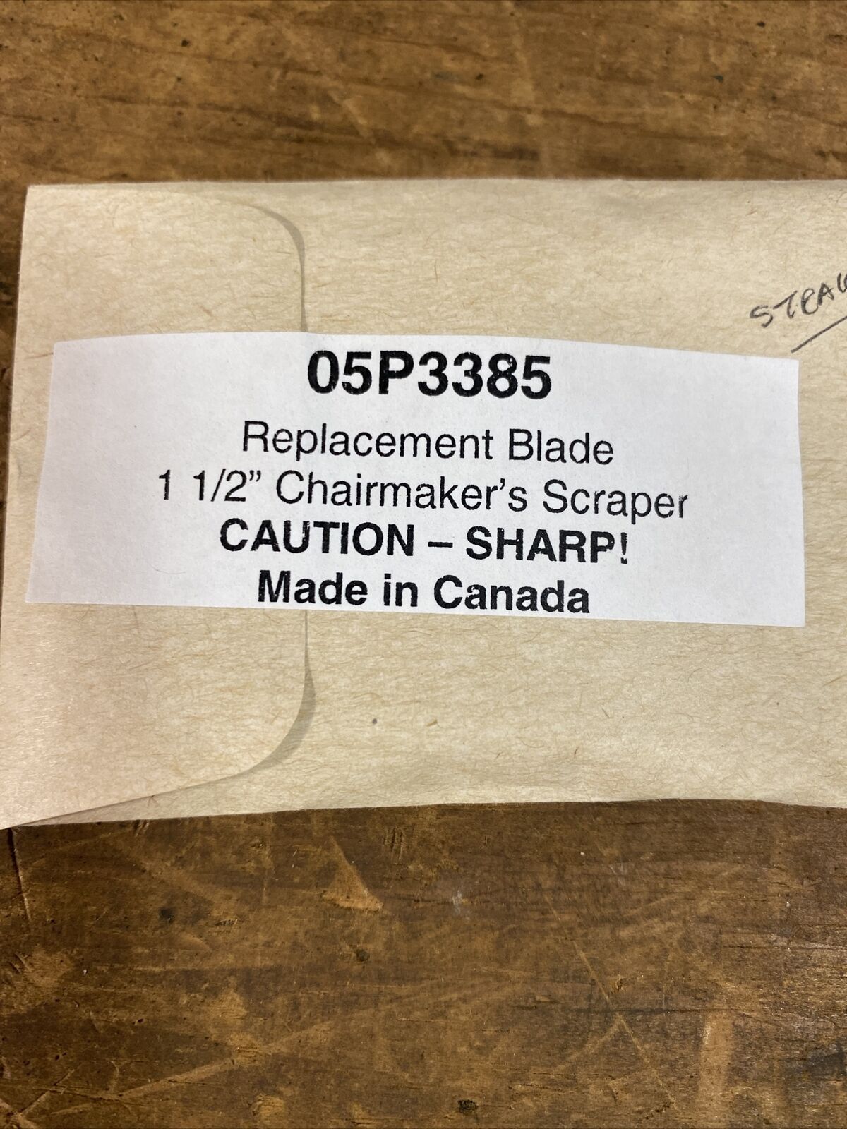 VERITAS - Replacement Blade (05P3385)    1 1/2” f/Chairmaker's Scraper - NEW! - Fresh Stock Dated February 2026