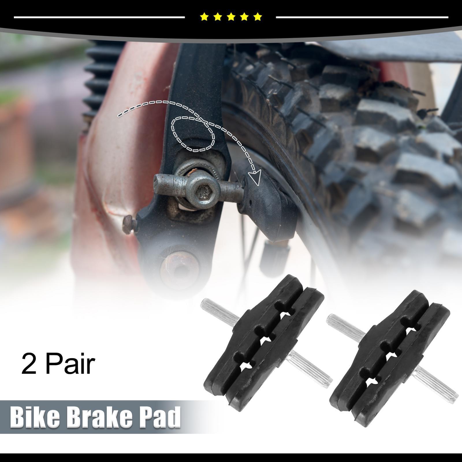 Universal Pair of 1 Bike Brake Pads Bicycle Block Shoes Pad Threadless Post 70mm - Fresh Stock Dated February 2026