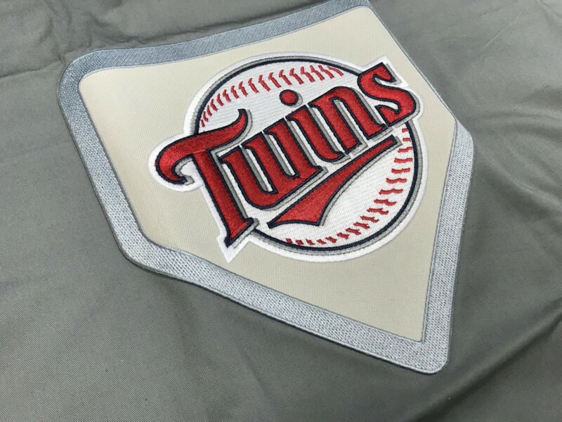Pottery Barn PB Teen Set/2 Gray Minnesota Twins MLB Patch Standard Shams - Fresh Stock Dated December 2025