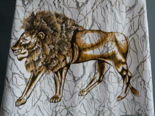 Stellar VTG 70s MGM VLV Lion Cotton Print Wrap Skirt Bold Mod Op Art Graphic M L - Fresh Stock Dated February 2026