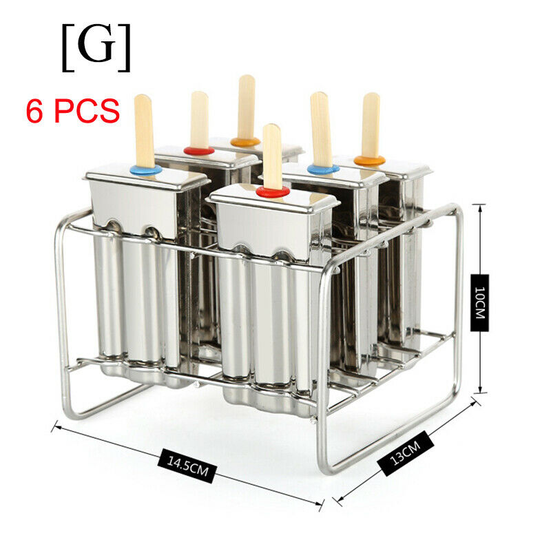 20/6pcs Stainless Steel Molds Mold Ice Pop Lolly Popsicle Ice Cream Stick Holder - Fresh Stock Dated February 2026