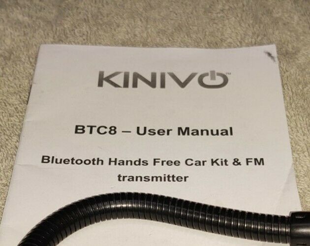 KINIVO BTC8 handsfree auto BLUE TOOTH Receiver FM Transmitter adapter phone musi - Fresh Stock Dated December 2025