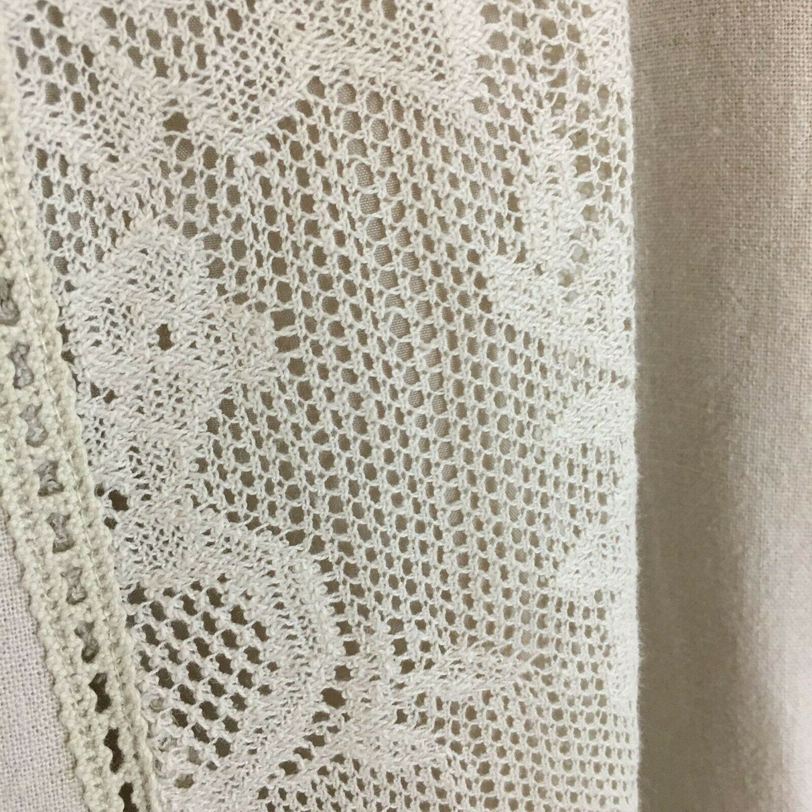 Coldwater Creek Skirt M Beige Linen Lace Lined Midi Cottagecore Full Peasant - Fresh Stock Dated February 2026