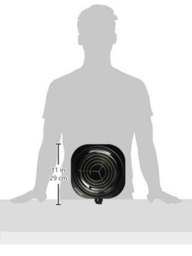 Brentwood TS-321BK 1000w Single Electric Burner, Black - Fresh Stock Dated December 2025