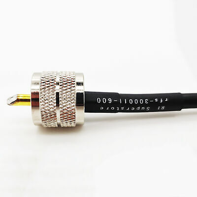 UHF Male (Plug) to UHF Male (Plug) LMR240 Cable Assembly, 600 inch (50 ft) - Fresh Stock Dated February 2026