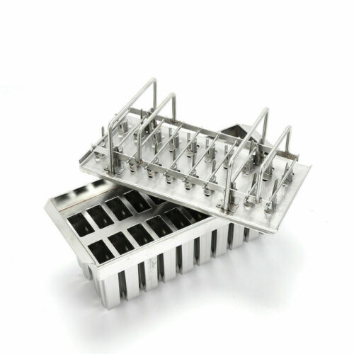 20pcs Commercial Stainless Steel Ice Lolly Popsicle Molds Popsicle Mold Holder - Fresh Stock Dated February 2026