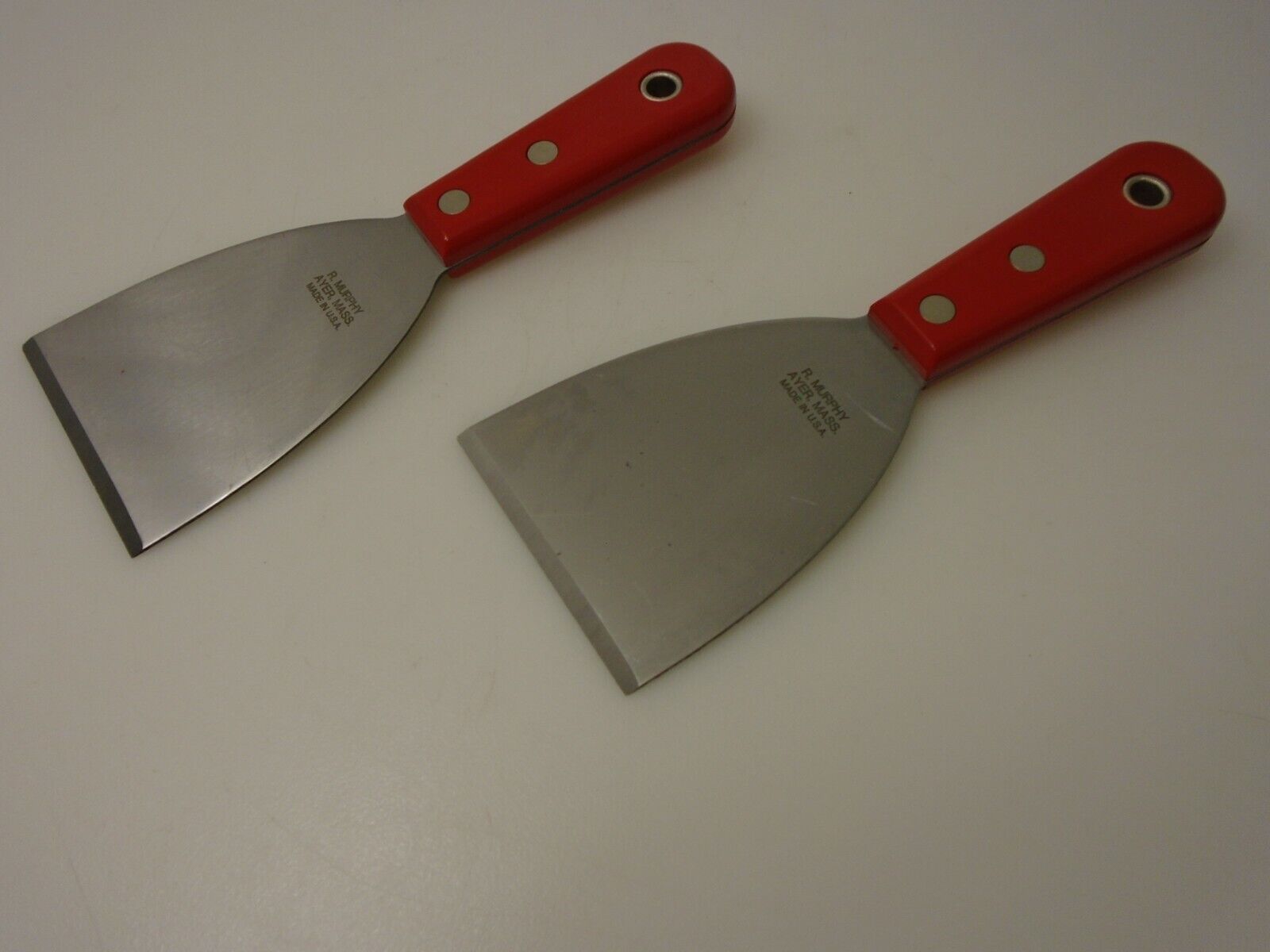 R Murphy Set of (2) Chisel Scrapers 3 inch Hi Carbon Steel Blades Impact Resist - Fresh Stock Dated February 2026