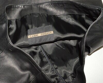CASINI FIRENZE SZ 10 46 ITALY BLACK LAMB LEATHER KNEE HIGH PENCIL SKIRT - Fresh Stock Dated February 2026