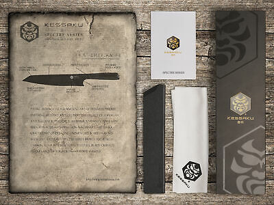 Kessaku 9.5-Inch Chef Knife - Spectre Series - AUS-8 High Carbon Stainless Steel - Fresh Stock Dated December 2025