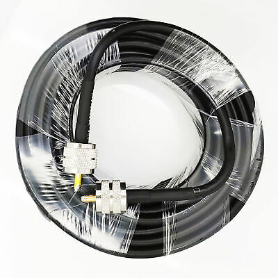 UHF Male (Plug) to UHF Male (Plug) LMR240 Cable Assembly, 600 inch (50 ft) - Fresh Stock Dated February 2026