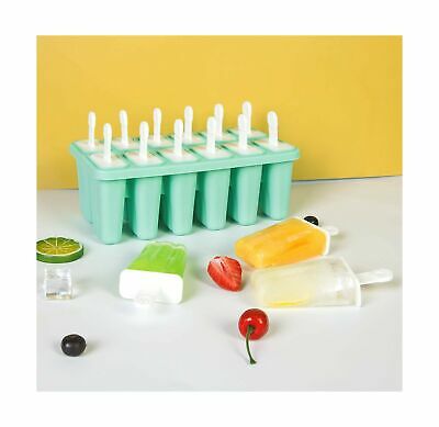 12 Cavities Popsicle Molds Reusable Summer Silicone Popsicle Molds Easy Release - Fresh Stock Dated December 2025