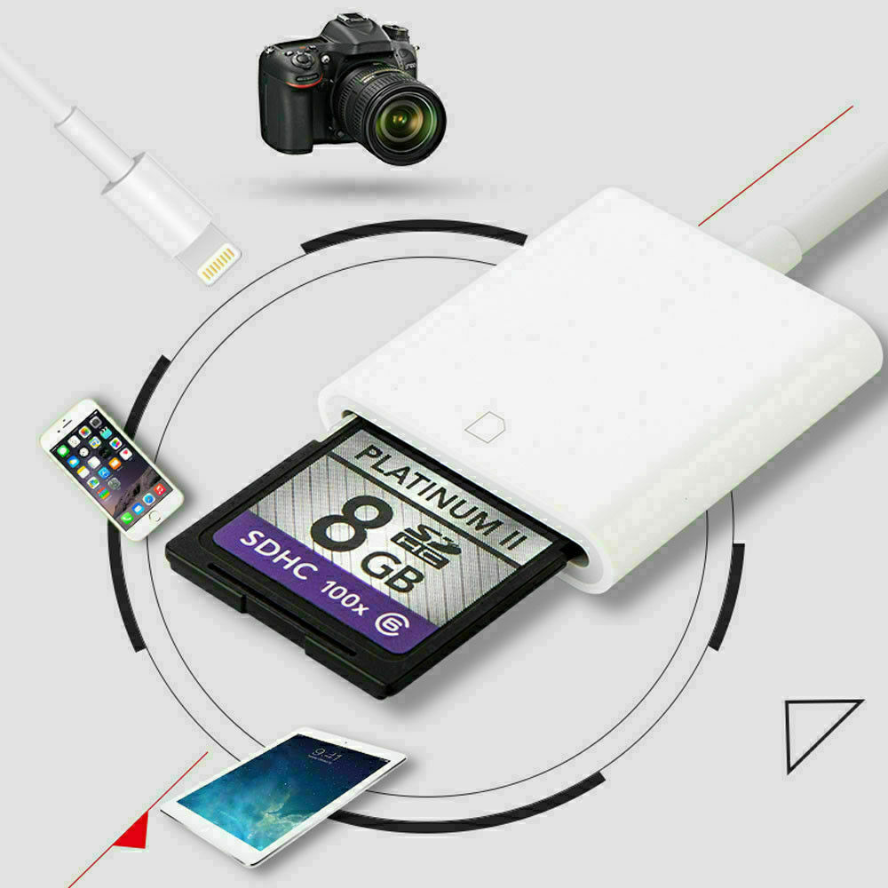 SD Card Adapter Camera Reader for Apple iPhone iPad ipod - Fresh Stock Dated December 2025