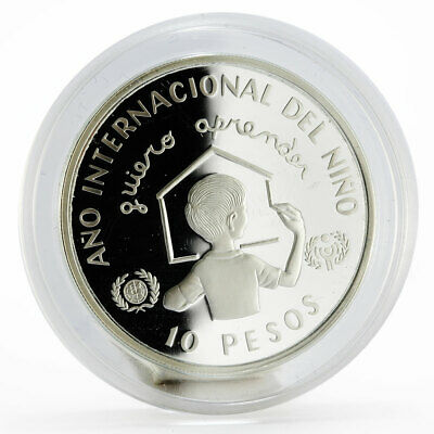 Dominican Republic 10 pesos International Year of the Child silver coin 1982 - Fresh Stock Dated February 2026