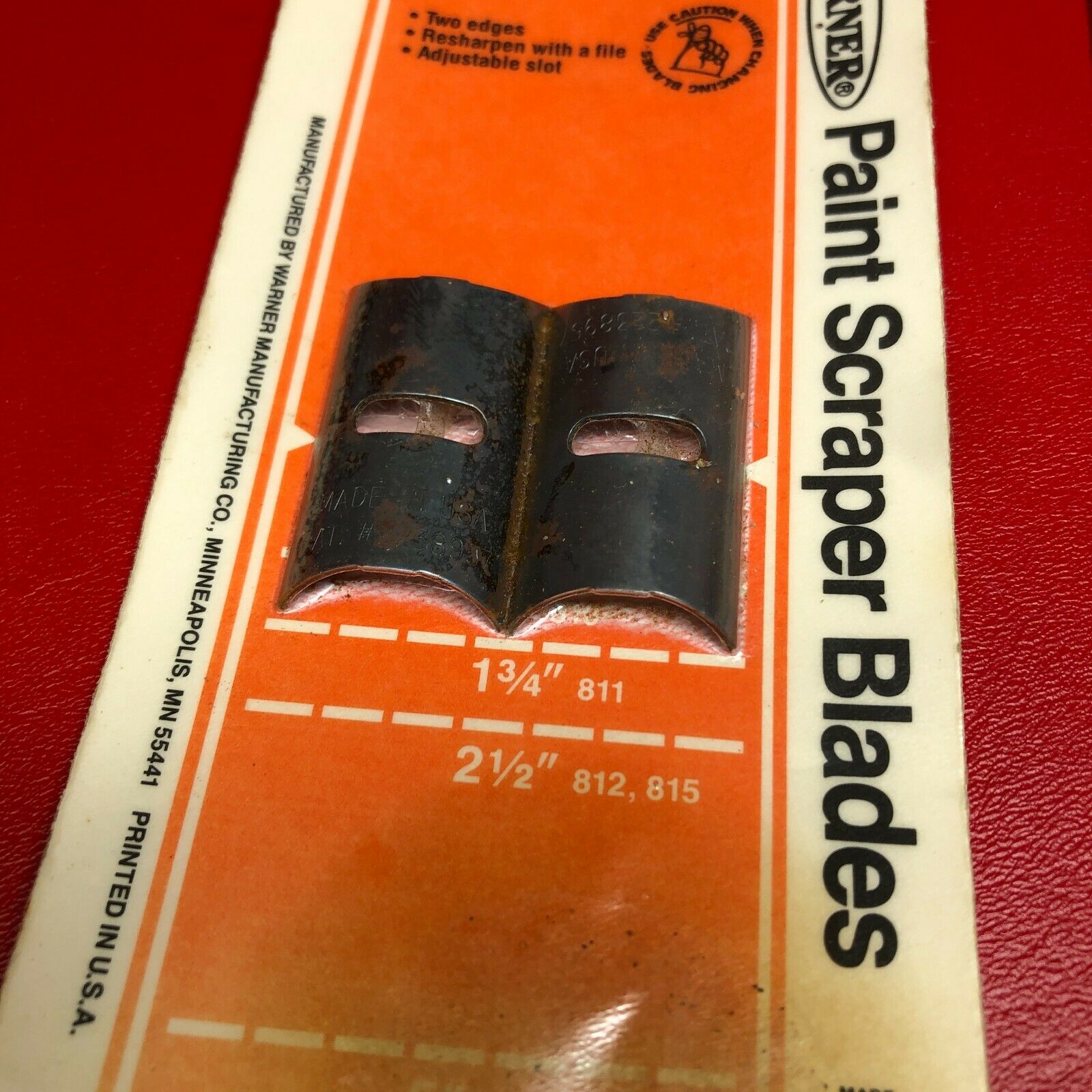 Warner Paint Scraper Blades Lot of 2 new old stock vintage replacement - Fresh Stock Dated February 2026