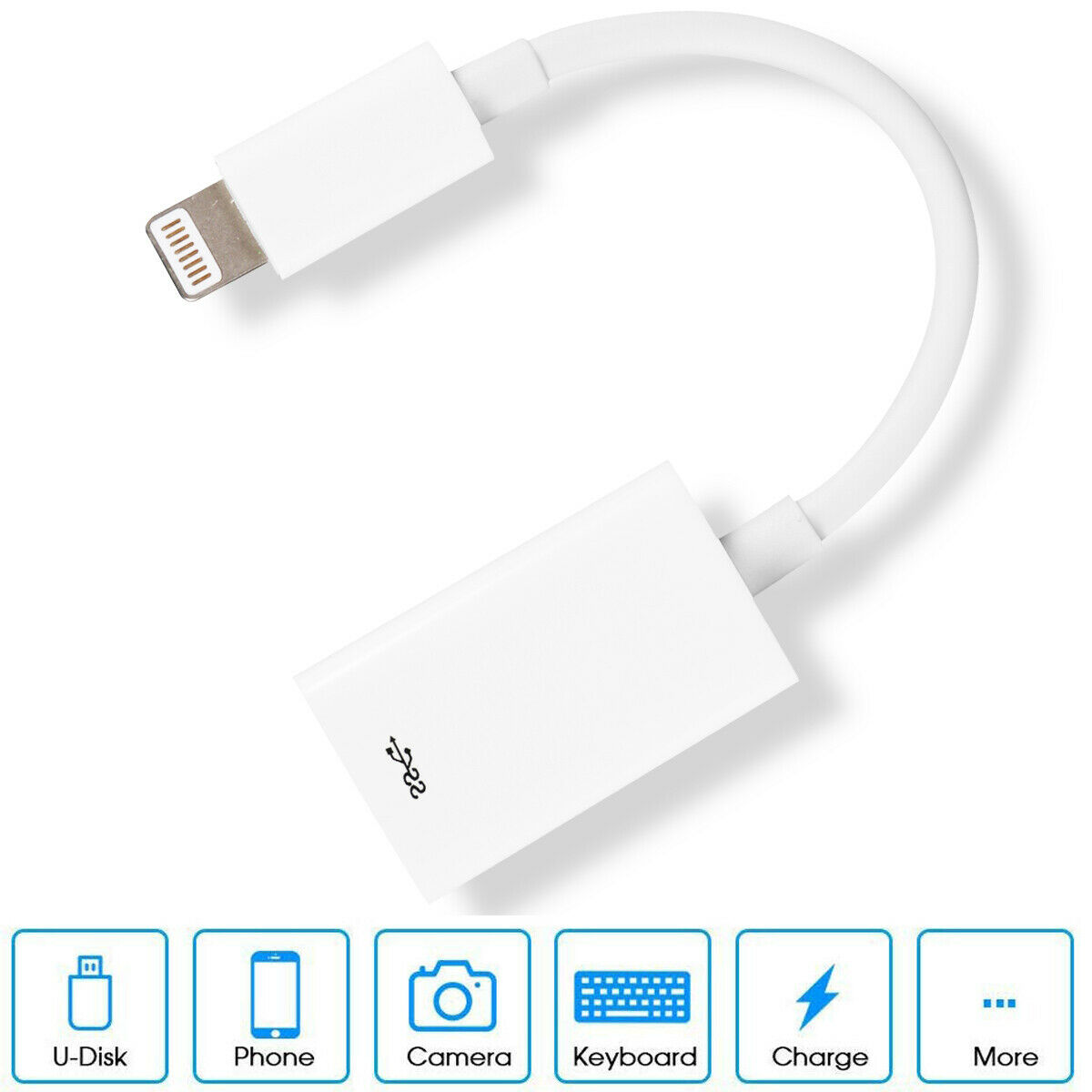 iOS OTG USB Adapter for Apple iPad 4 5 6 7 8, Mini 3 4 5, Air 1 2 3, Pro 1 2 - Fresh Stock Dated February 2026